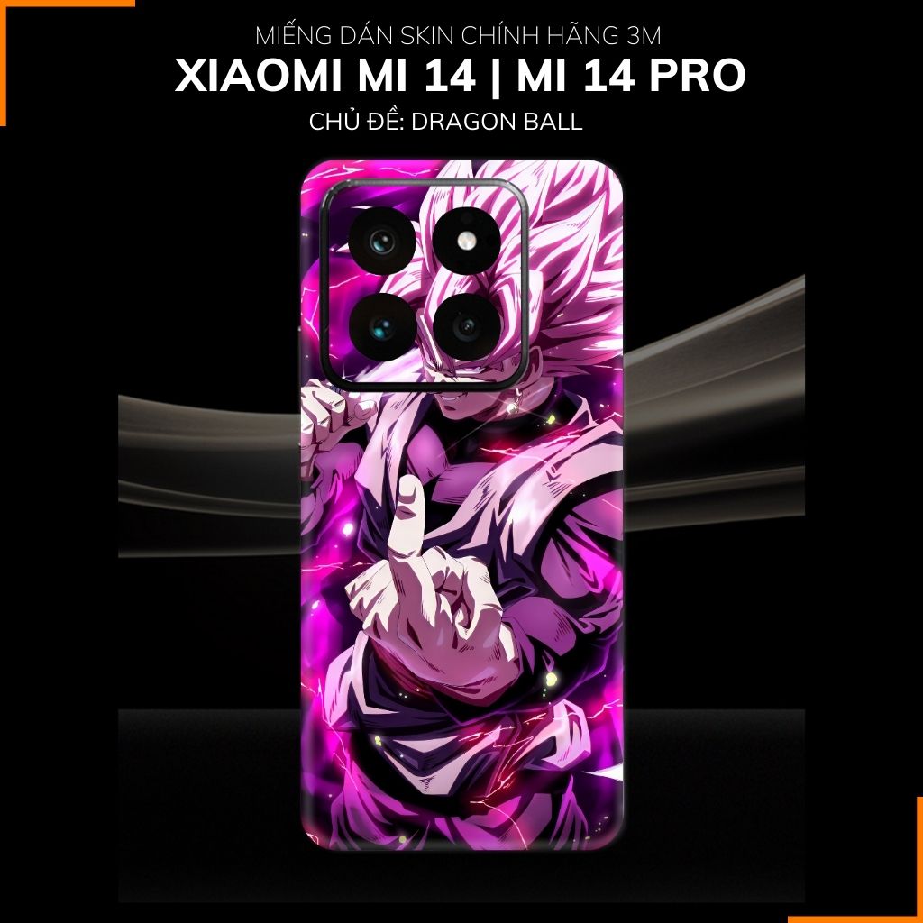 Dán skin điện thoại Xiaomi Mi 14 , Mi 14 Pro full body và camera nhập khẩu chính hãng USA in hình Dragon Ball - SKD D17 phụ kiện điện thoại huỳnh tân store