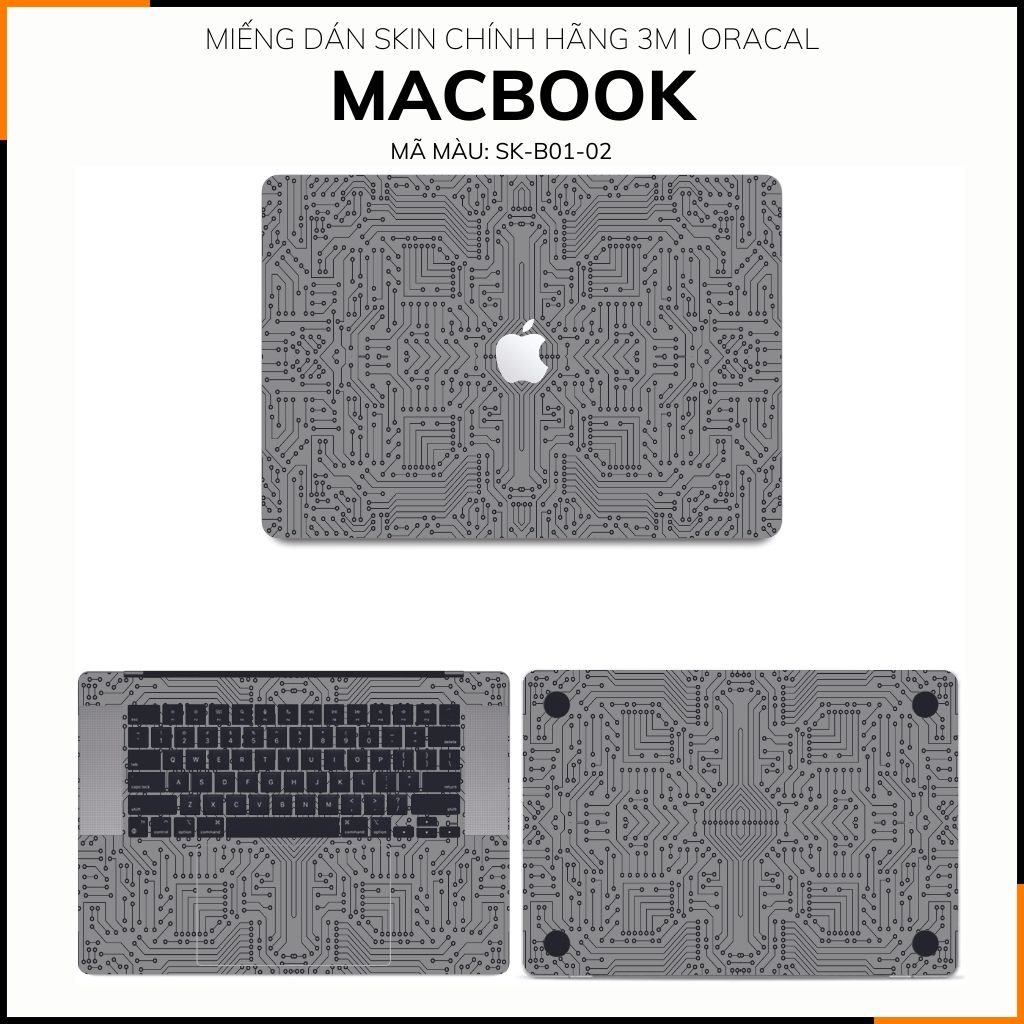 Dán skin macbook pro, macbook air chính hãng 3M nhập khẩu USA - SKIN 3M - MACBOOK - ELECTRIC WHITE - SK B01 02 phụ kiện điện thoại huỳnh tân store