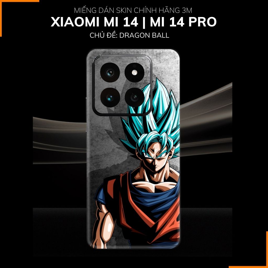 Dán skin điện thoại Xiaomi Mi 14 , Mi 14 Pro full body và camera nhập khẩu chính hãng USA in hình Dragon Ball - SKD D03 phụ kiện điện thoại huỳnh tân store