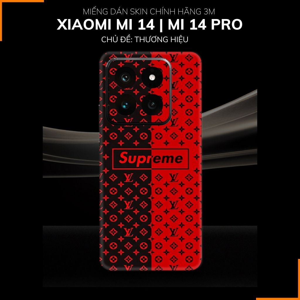 Dán skin điện thoại Xiaomi Mi 14 , Mi 14 Pro full body và camera nhập khẩu chính hãng USA in hình Thương Hiệu - SKD E05 phụ kiện điện thoại huỳnh tân store