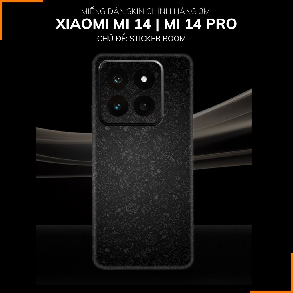 Dán skin điện thoại Xiaomi Mi 14 , Mi 14 Pro full body và camera nhập khẩu chính hãng USA in hình STICKER BOOM - SKD L03 phụ kiện điện thoại huỳnh tân store