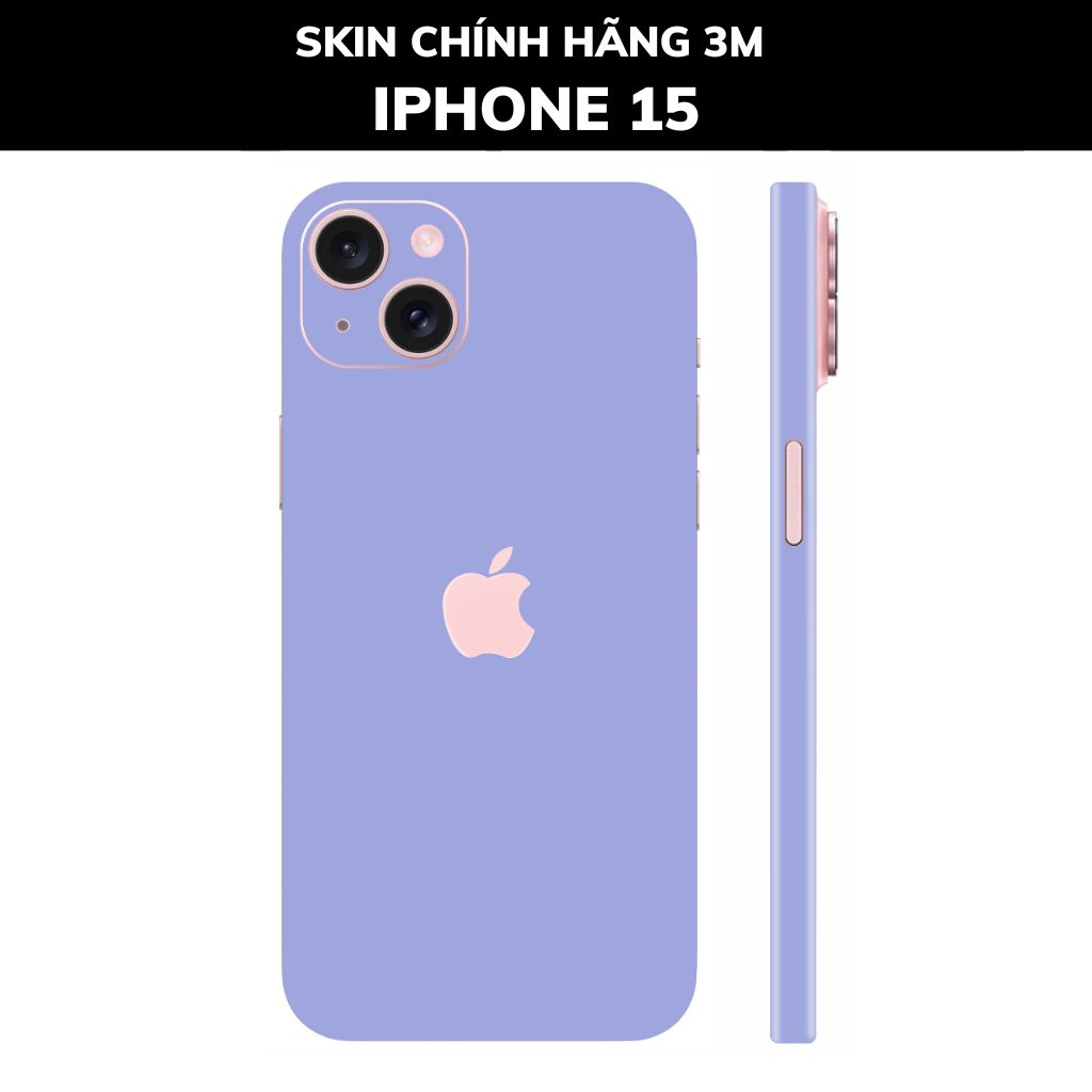 Dán skin điện thoại Iphone 15, Iphone 15 Plus full body và camera nhập khẩu chính hãng USA phụ kiện điện thoại huỳnh tân store - PASTEL PURPLE - Warp Skin Collection