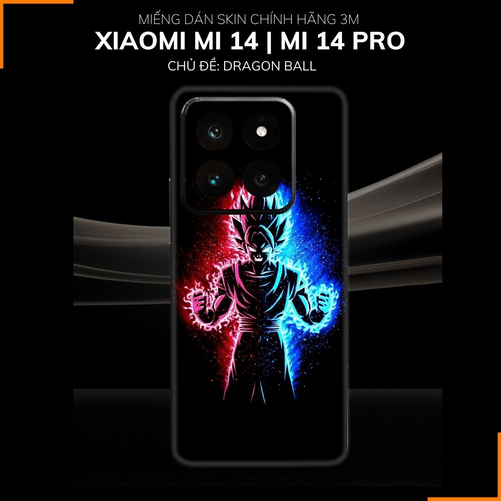 Dán skin điện thoại Xiaomi Mi 14 , Mi 14 Pro full body và camera nhập khẩu chính hãng USA in hình Dragon Ball - SKD D08 phụ kiện điện thoại huỳnh tân store