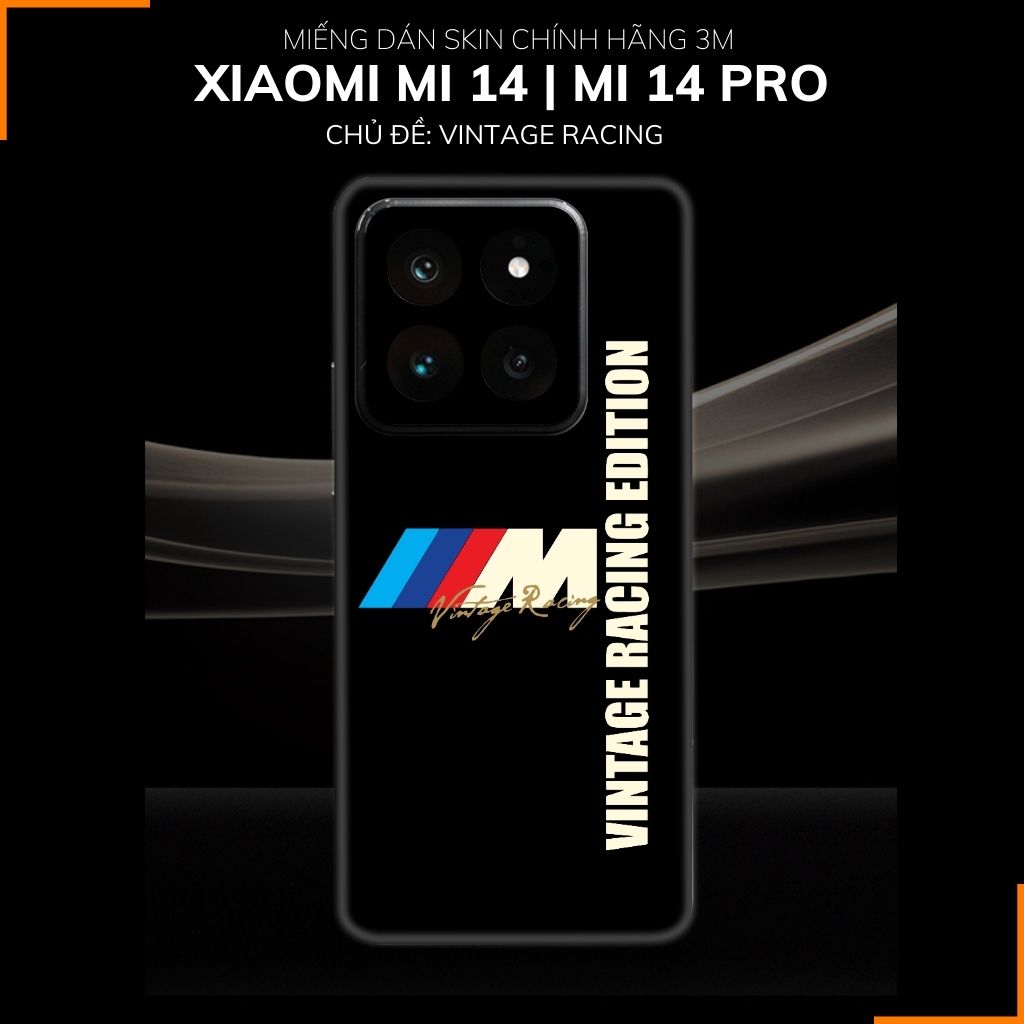 Dán skin điện thoại Xiaomi Mi 14 , Mi 14 Pro full body và camera nhập khẩu chính hãng USA in hình VINTAGE RACING - SKD O10 phụ kiện điện thoại huỳnh tân store