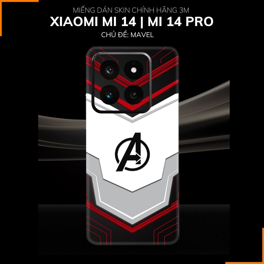 Dán skin điện thoại Xiaomi Mi 14 , Mi 14 Pro full body và camera nhập khẩu chính hãng USA in hình MAVEL - SKD M08 phụ kiện điện thoại huỳnh tân store