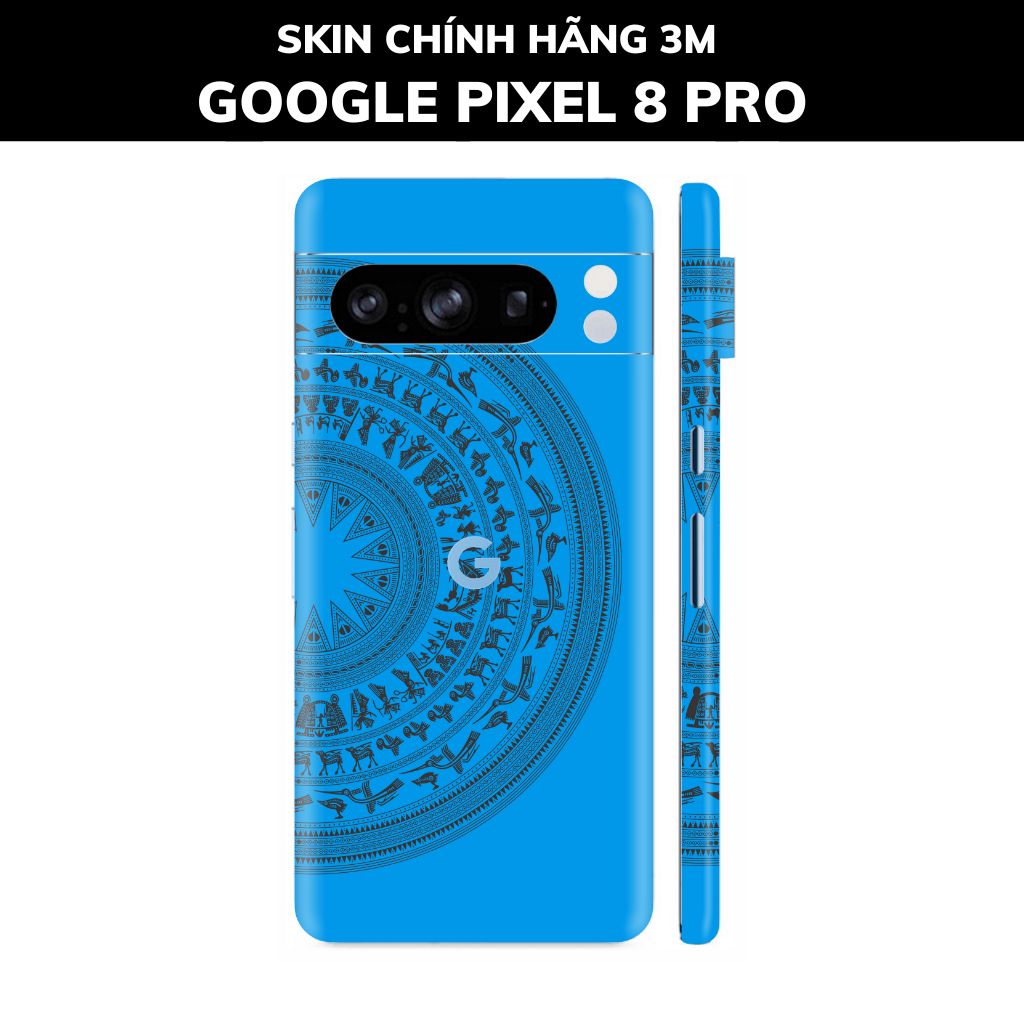 Dán skin điện thoại Pixel 8, Pixel 8 Pro full body và camera nhập khẩu chính hãng USA phụ kiện điện thoại huỳnh tân store - NỬA TRỐNG ĐỒNG BLUE - Warp Skin Collection
