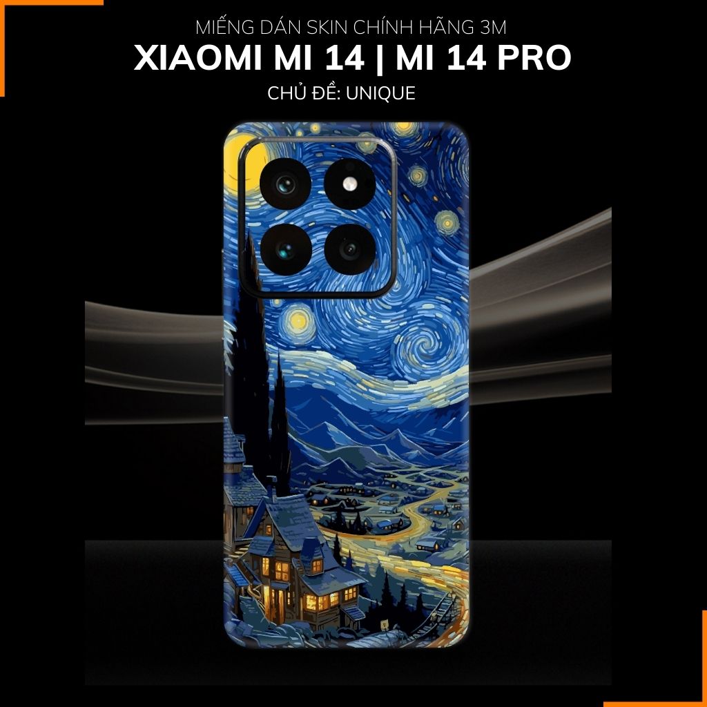 Dán skin điện thoại Xiaomi Mi 14 , Mi 14 Pro full body và camera nhập khẩu chính hãng USA in hình UNIQUE - SKD W14 phụ kiện điện thoại huỳnh tân store