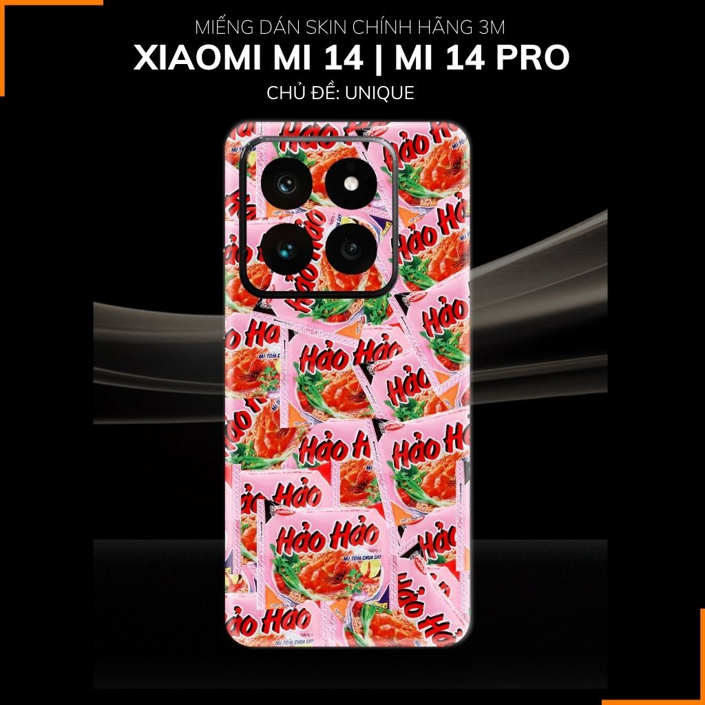 Dán skin điện thoại Xiaomi Mi 14 , Mi 14 Pro full body và camera nhập khẩu chính hãng USA in hình UNIQUE - SKD W08 phụ kiện điện thoại huỳnh tân store