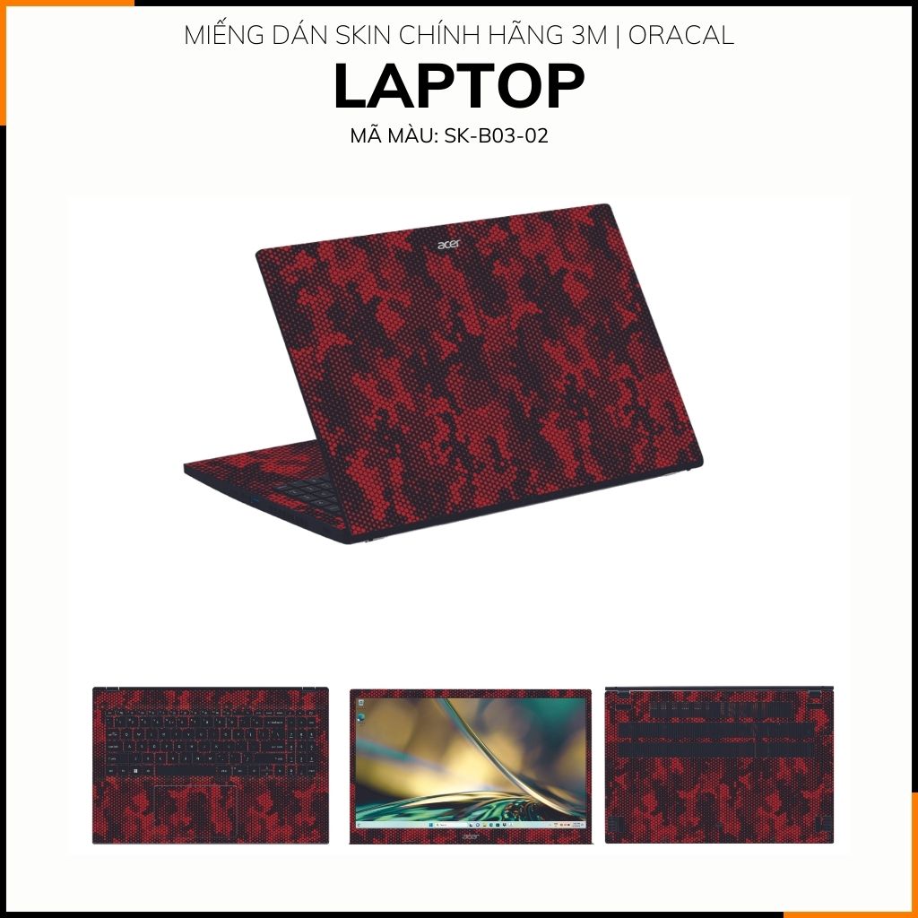 Dán skin laptop asus, dell , acer, hp, msi chính hãng ORAFOL nhập khẩu ĐỨC - SKIN 3M - LAPTOP - MAMBA RED  - SK B03 02 phụ kiện điện thoại huỳnh tân store