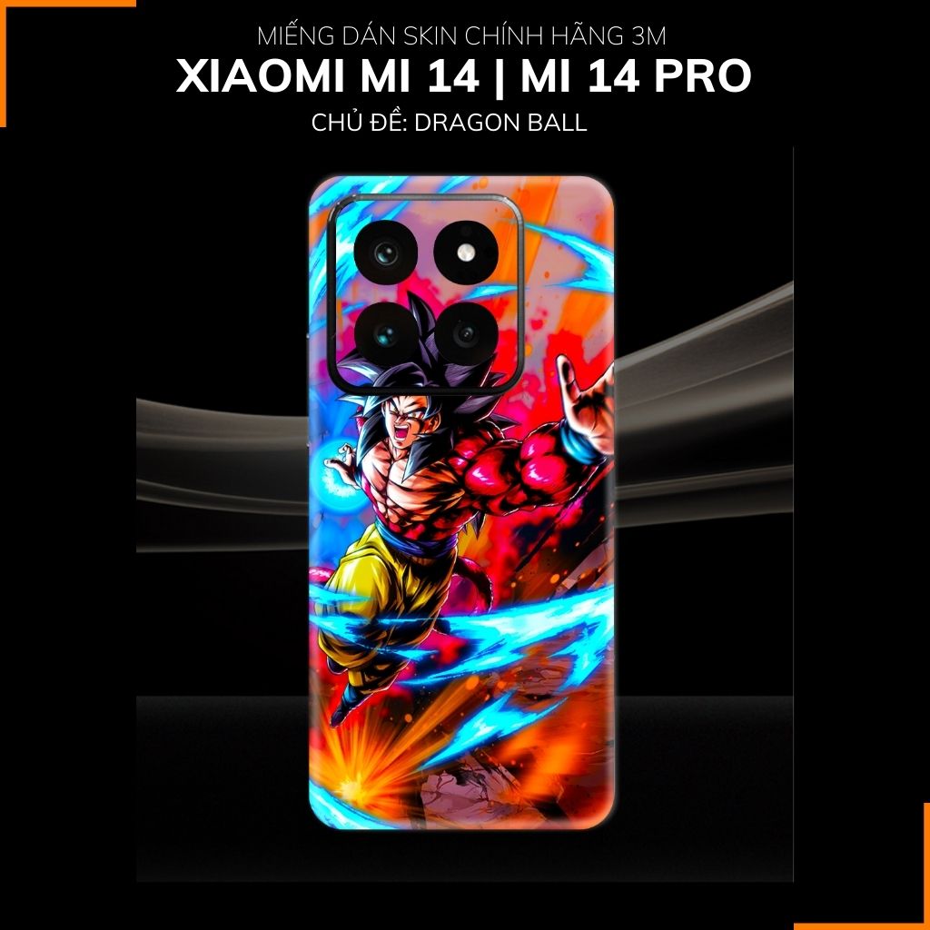 Dán skin điện thoại Xiaomi Mi 14 , Mi 14 Pro full body và camera nhập khẩu chính hãng USA in hình Dragon Ball - SKD D04 phụ kiện điện thoại huỳnh tân store