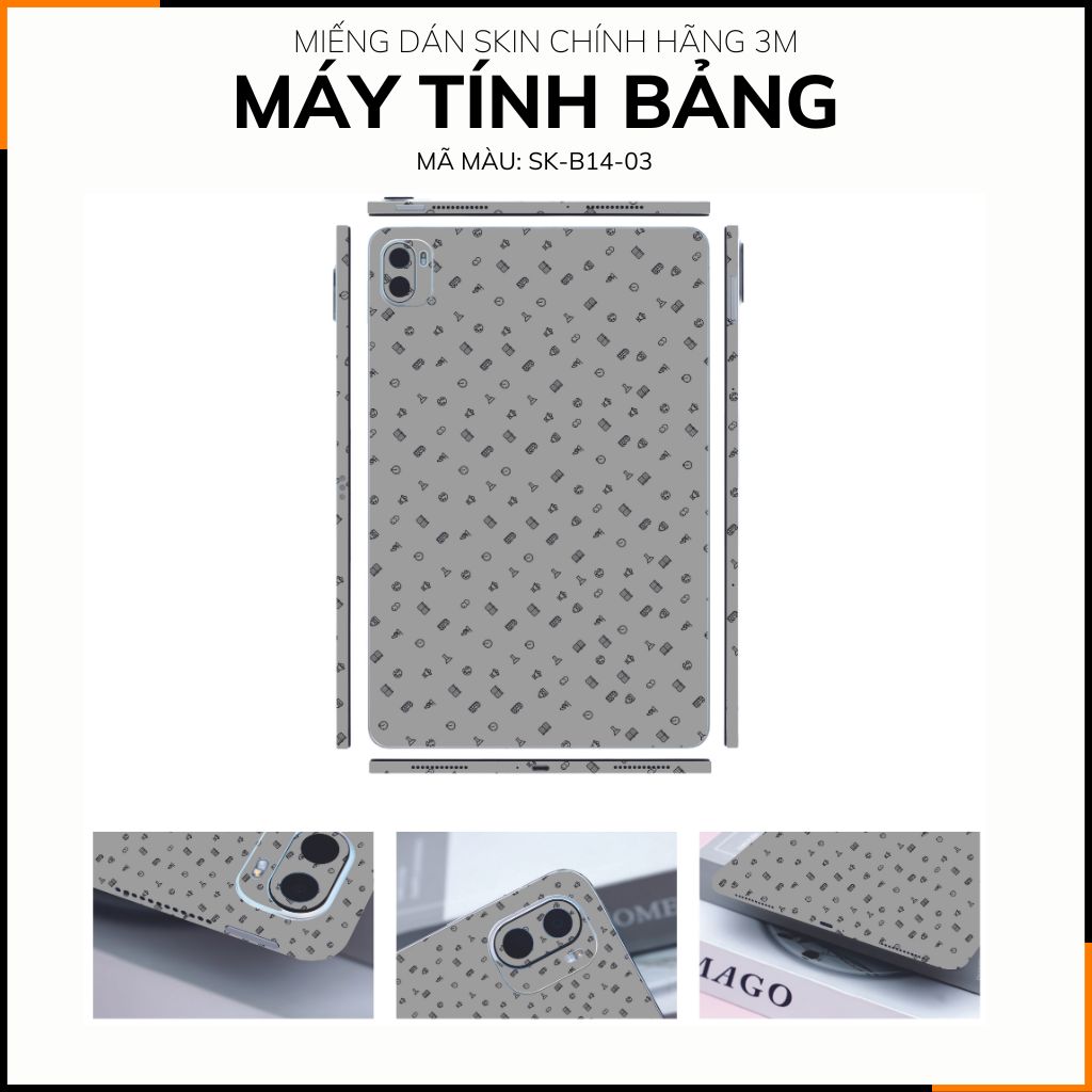 Dán skin máy tính bảng xiaomi, huawei, oppo, lenovo, google, microsoft, vivo  full body và camera chính hãng ORAFOL nhập khẩu từ ĐỨC MÁY TÍNH BẢNG  - MANY STICKER GREY -  SK B14 03 phụ kiện điện thoại huỳnh tân store