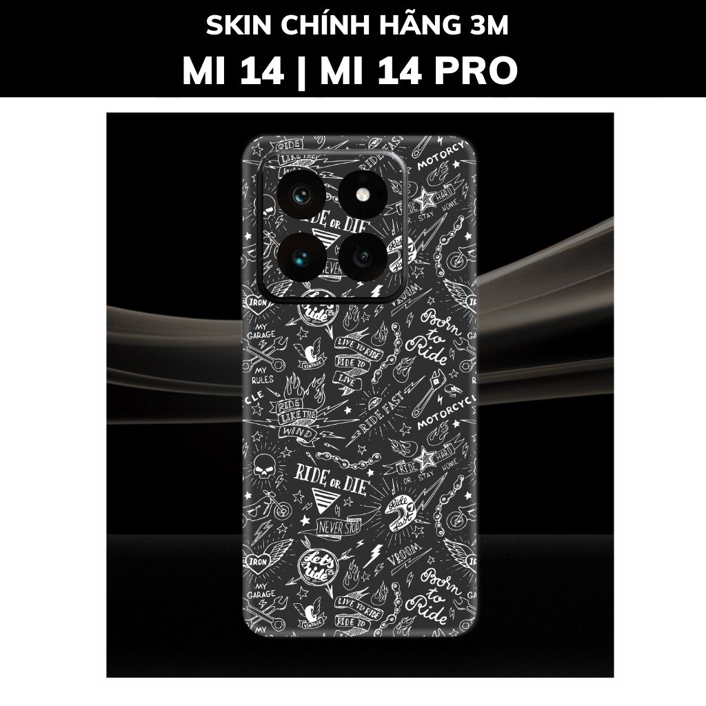 Dán skin điện thoại Xiaomi Mi 14 , Mi 14 Pro full body và camera nhập khẩu chính hãng USA in hình C - Motobiker - SKD - C13 phụ kiện điện thoại huỳnh tân store