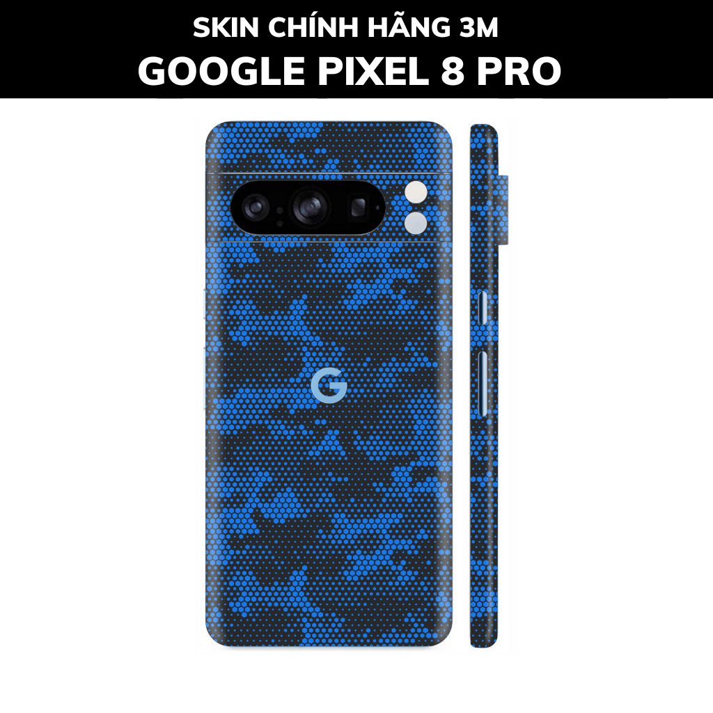 Dán skin điện thoại Pixel 8, Pixel 8 Pro full body và camera nhập khẩu chính hãng USA phụ kiện điện thoại huỳnh tân store - MAMBA BLUE - Warp Skin Collection