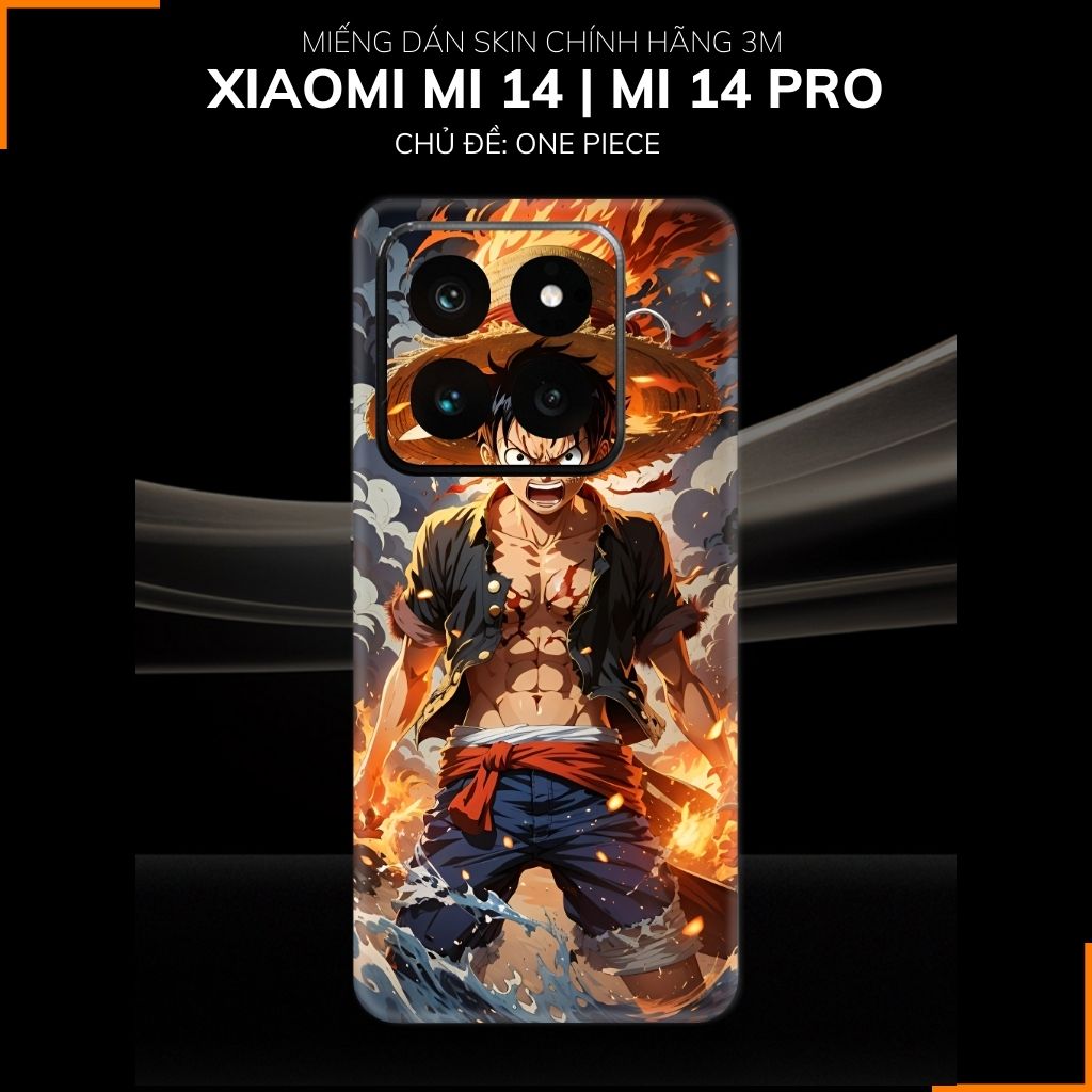 Dán skin điện thoại Xiaomi Mi 14 , Mi 14 Pro full body và camera nhập khẩu chính hãng USA in hình ONE PIECE - SKD G01 phụ kiện điện thoại huỳnh tân store