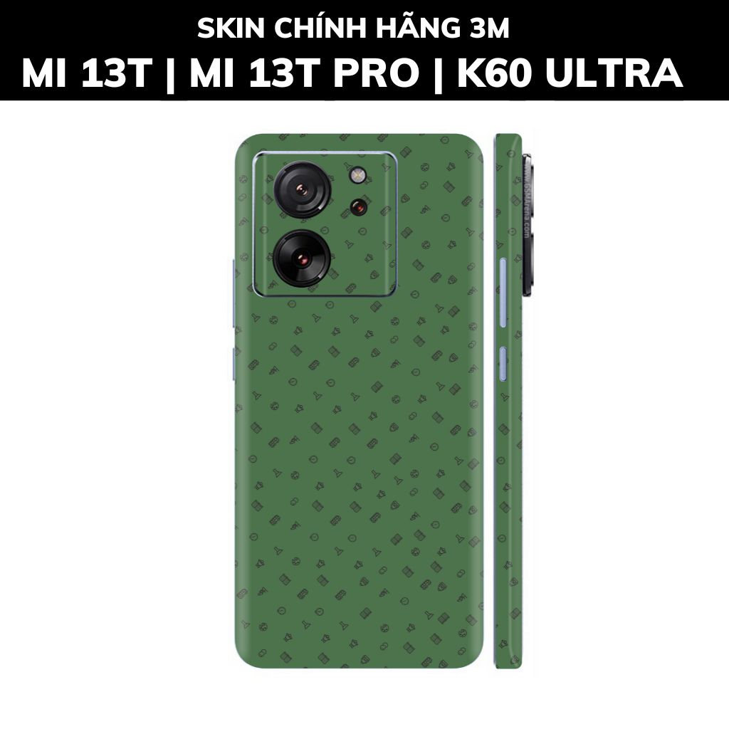 Dán skin điện thoại Mi 13T | Mi 13T Pro  | K60 Ultra full body và camera nhập khẩu chính hãng USA phụ kiện điện thoại huỳnh tân store - MANY STICKER GREEN - Warp Skin Collection