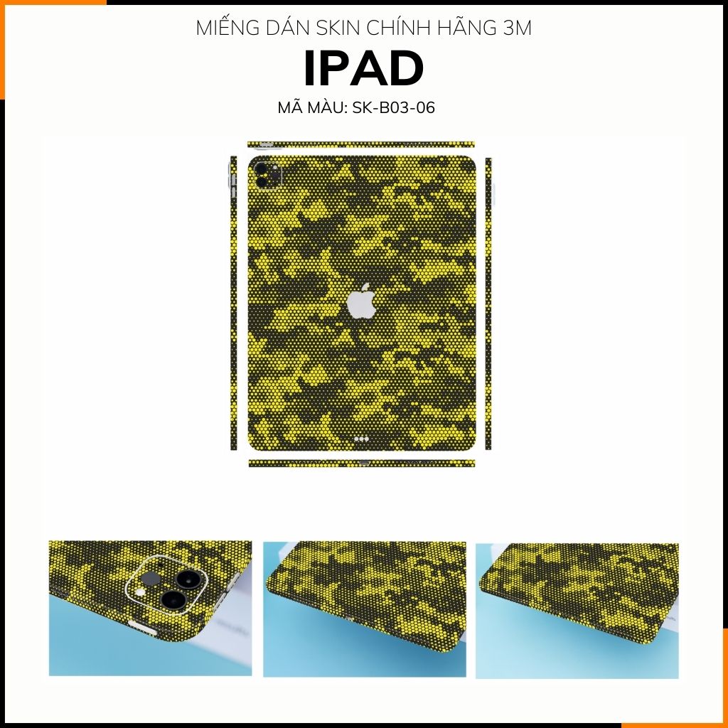 Dán skin ipad , ipad pro, ipad air , ipad mini full body và camera chính hãng 3M - MAMBA YELLOW - SK B03 06 phụ kiện điện thoại huỳnh tân store