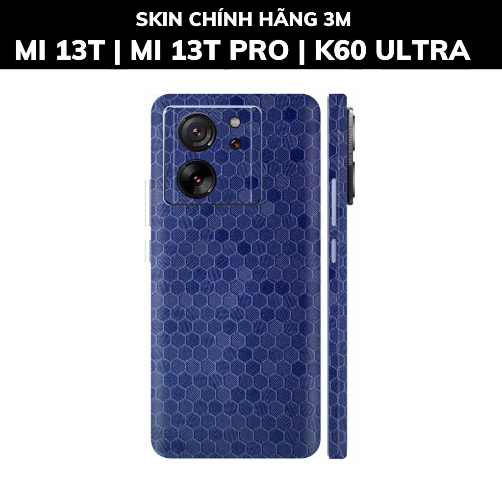 Dán skin điện thoại Mi 13T | Mi 13T Pro  | K60 Ultra full body và camera nhập khẩu chính hãng USA phụ kiện điện thoại huỳnh tân store - HONEYCOMB BLUE - Warp Skin Collection