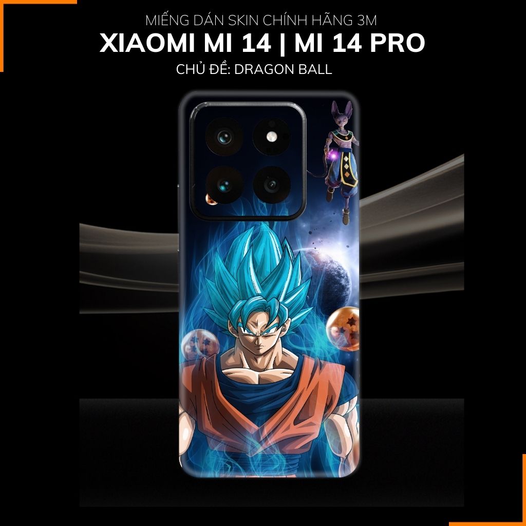 Dán skin điện thoại Xiaomi Mi 14 , Mi 14 Pro full body và camera nhập khẩu chính hãng USA in hình Dragon Ball - SKD D05 phụ kiện điện thoại huỳnh tân store