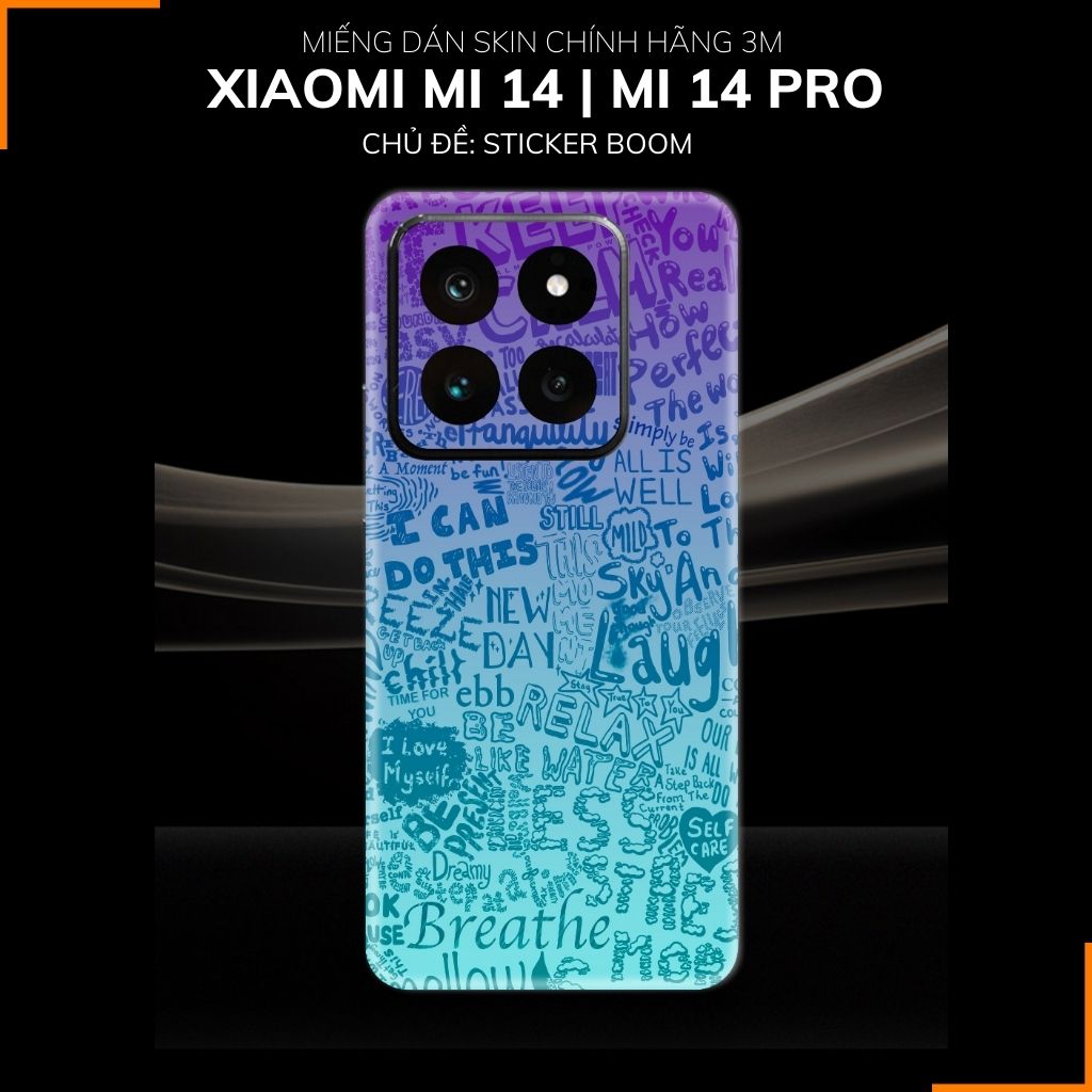 Dán skin điện thoại Xiaomi Mi 14 , Mi 14 Pro full body và camera nhập khẩu chính hãng USA in hình STICKER BOOM - SKD L04 phụ kiện điện thoại huỳnh tân store