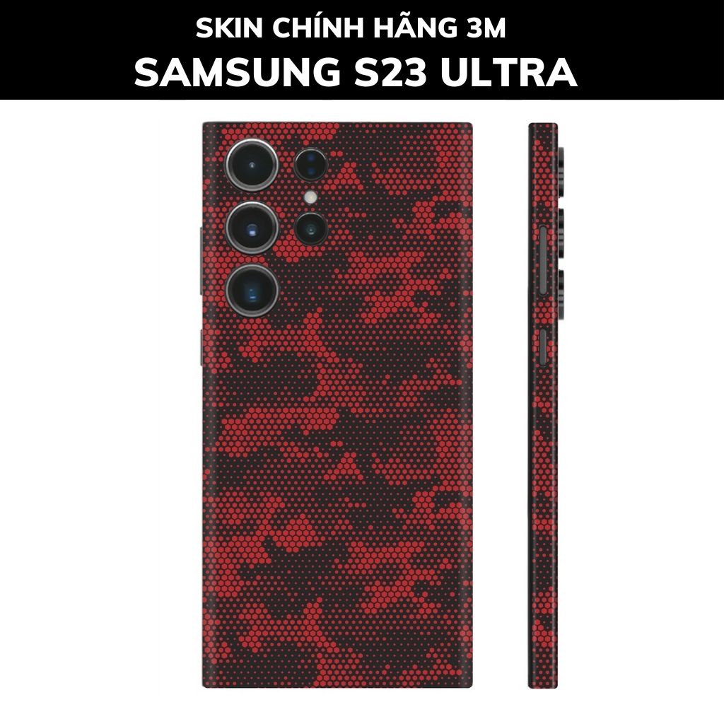 Dán skin điện thoại Samsung S23 Ultra full body và camera nhập khẩu chính hãng USA phụ kiện điện thoại huỳnh tân store - MAMBA RED - Warp Skin Collection