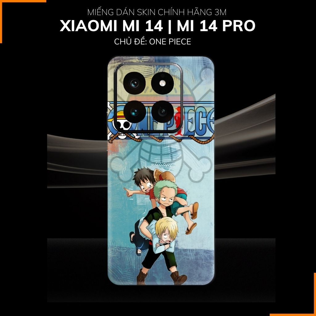 Dán skin điện thoại Xiaomi Mi 14 , Mi 14 Pro full body và camera nhập khẩu chính hãng USA in hình ONE PIECE - SKD G07 phụ kiện điện thoại huỳnh tân store