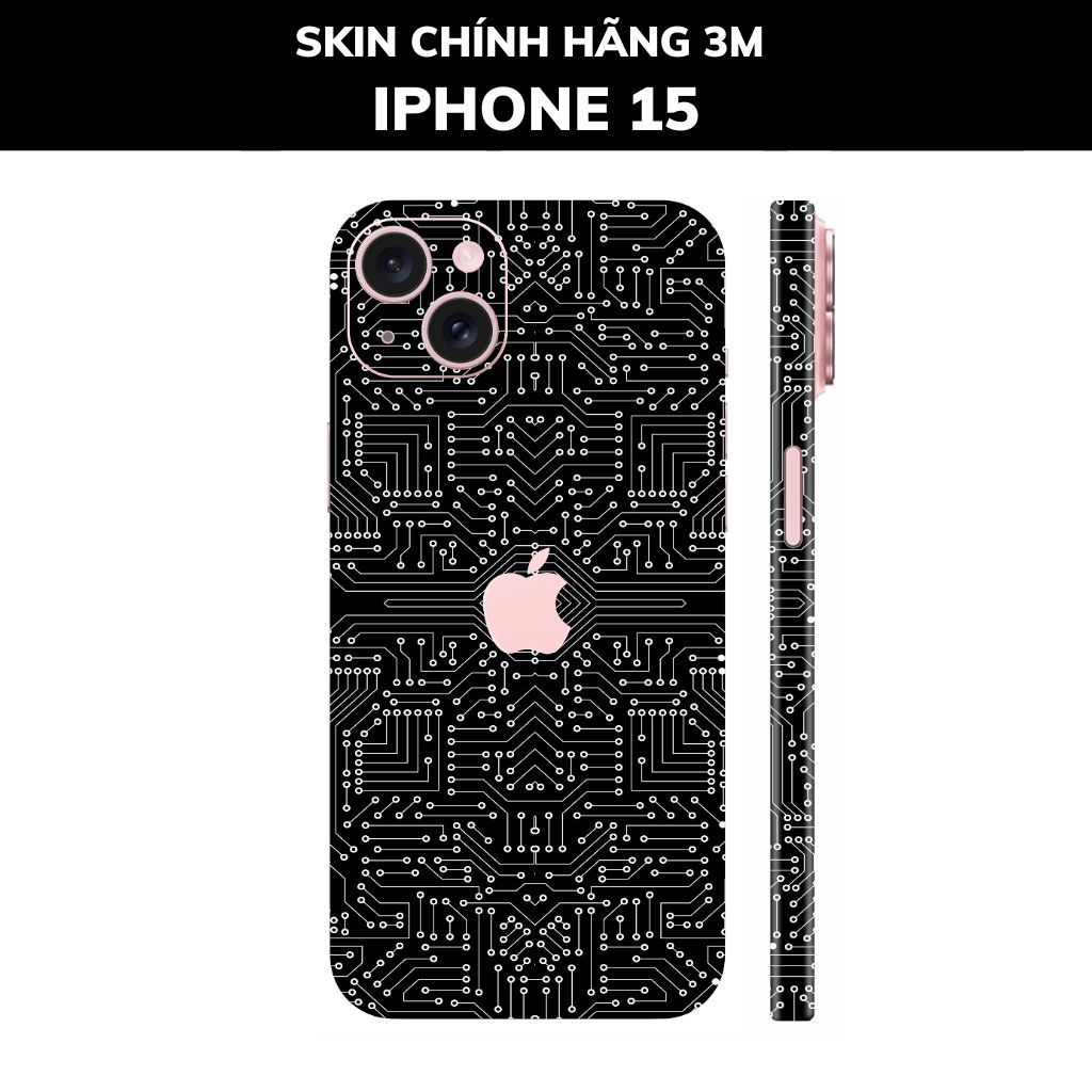 Dán skin điện thoại Iphone 15, Iphone 15 Plus full body và camera nhập khẩu chính hãng USA phụ kiện điện thoại huỳnh tân store - ELECTRIC BLACK - Warp Skin Collection