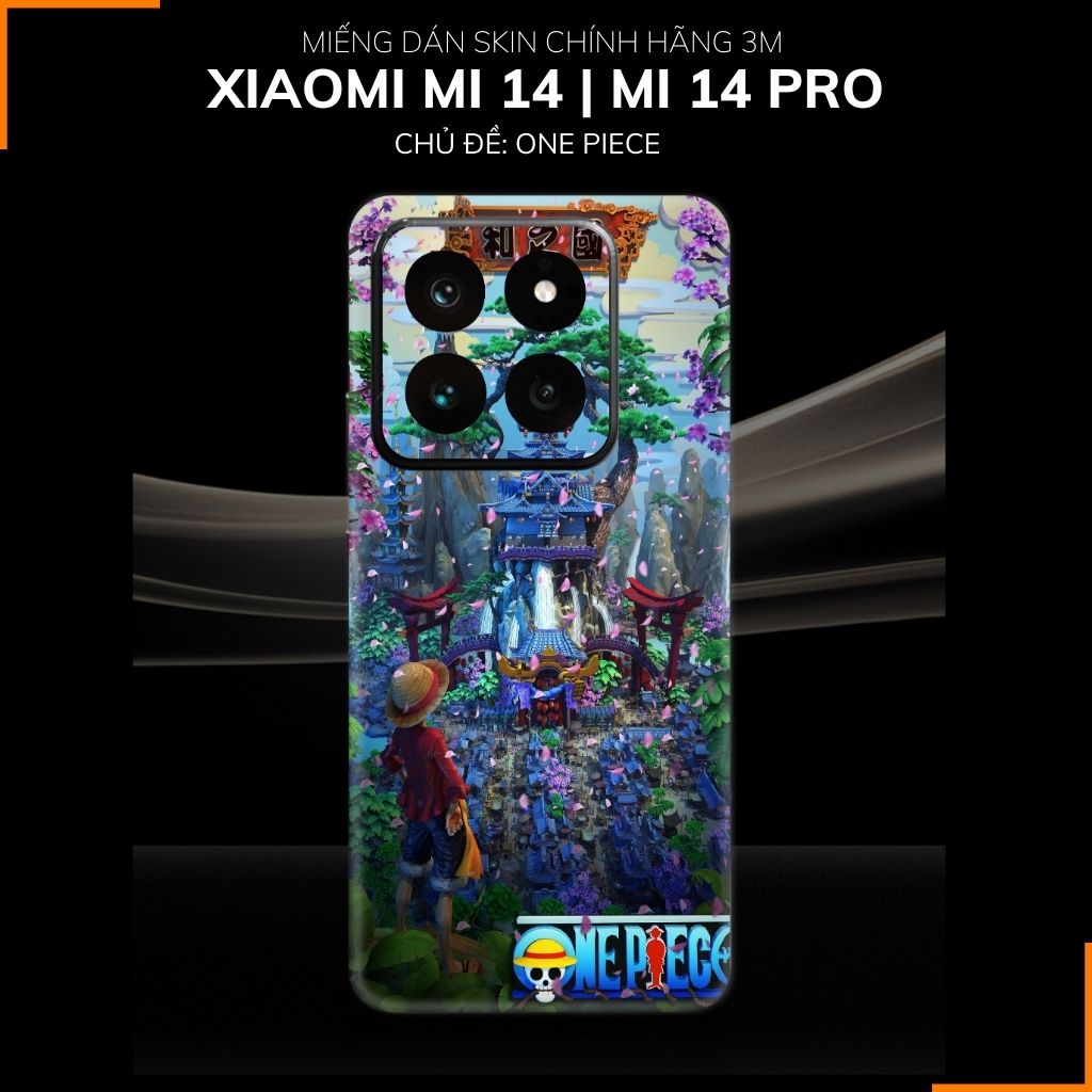 Dán skin điện thoại Xiaomi Mi 14 , Mi 14 Pro full body và camera nhập khẩu chính hãng USA in hình ONE PIECE - SKD G03 phụ kiện điện thoại huỳnh tân store