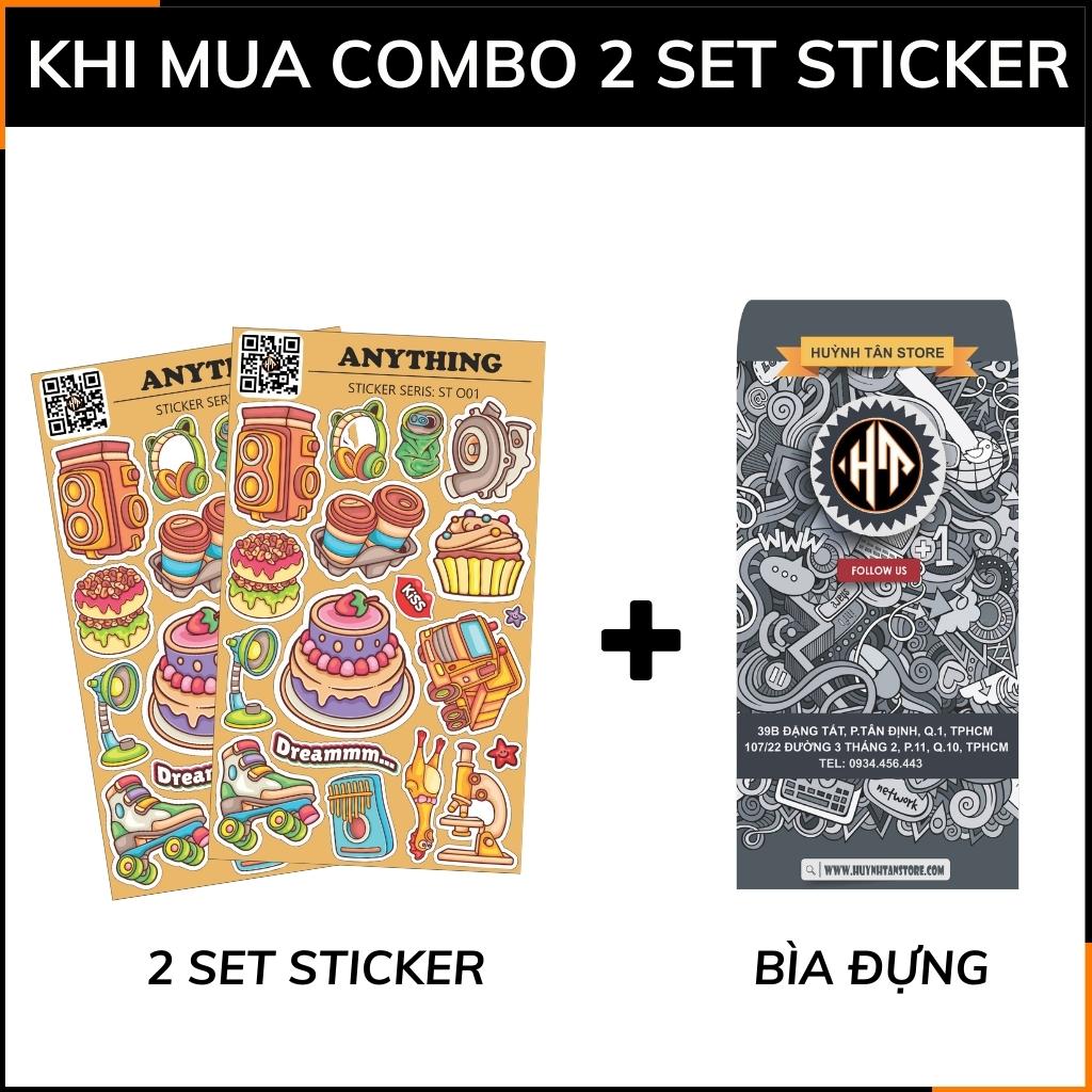 Hình dán sticker Anything ST O01 chống thấm xước dán và gỡ bỏ dễ dàng không để lại keo trang trí mũ bảo hiểm điện thoại phụ kiện huỳnh tân store