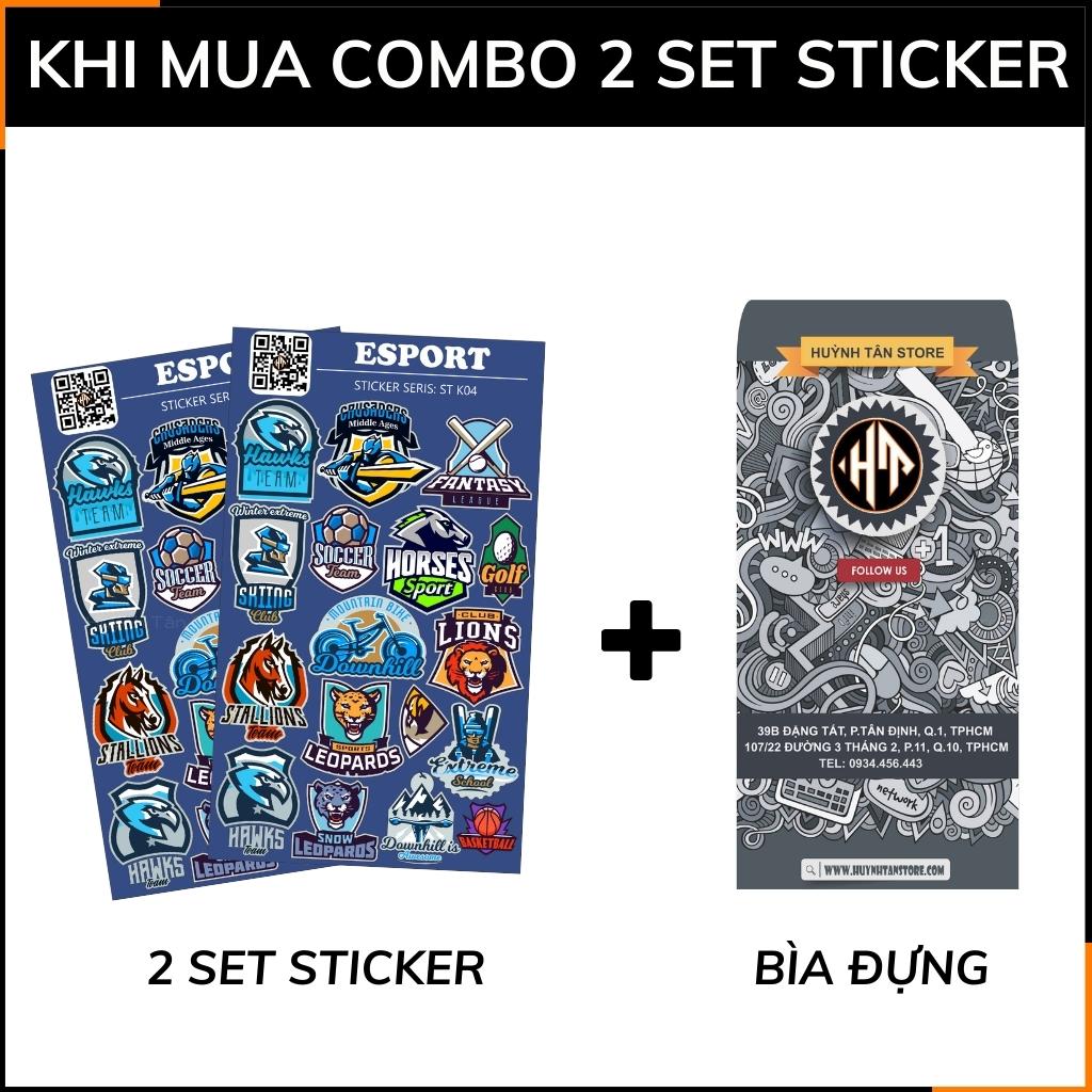 Hình dán sticker thể thao điện tử Esport ST K04 chống thấm xước bay màu hình dán mũ bảo hiểm laptop điện thoại phụ kiện huỳnh tân store