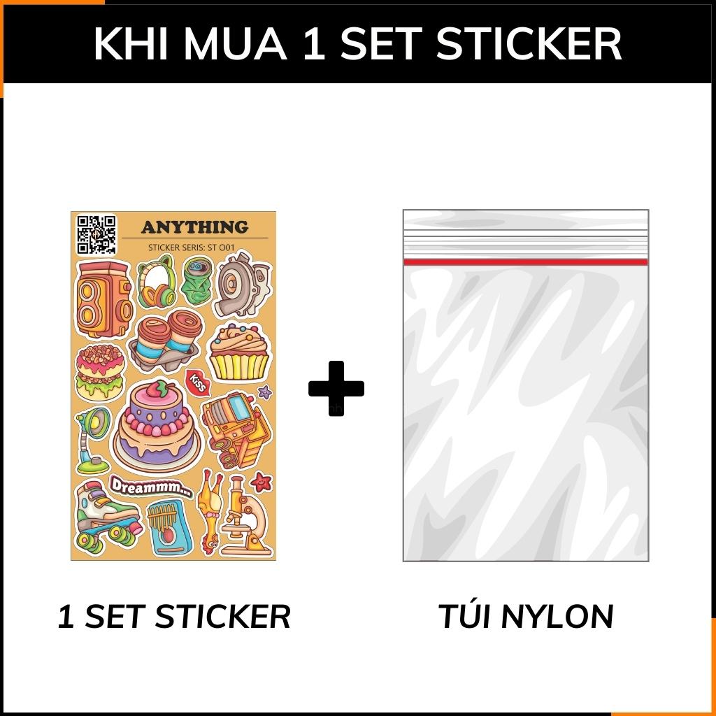 Hình dán sticker Anything ST O01 chống thấm xước dán và gỡ bỏ dễ dàng không để lại keo trang trí mũ bảo hiểm điện thoại phụ kiện huỳnh tân store