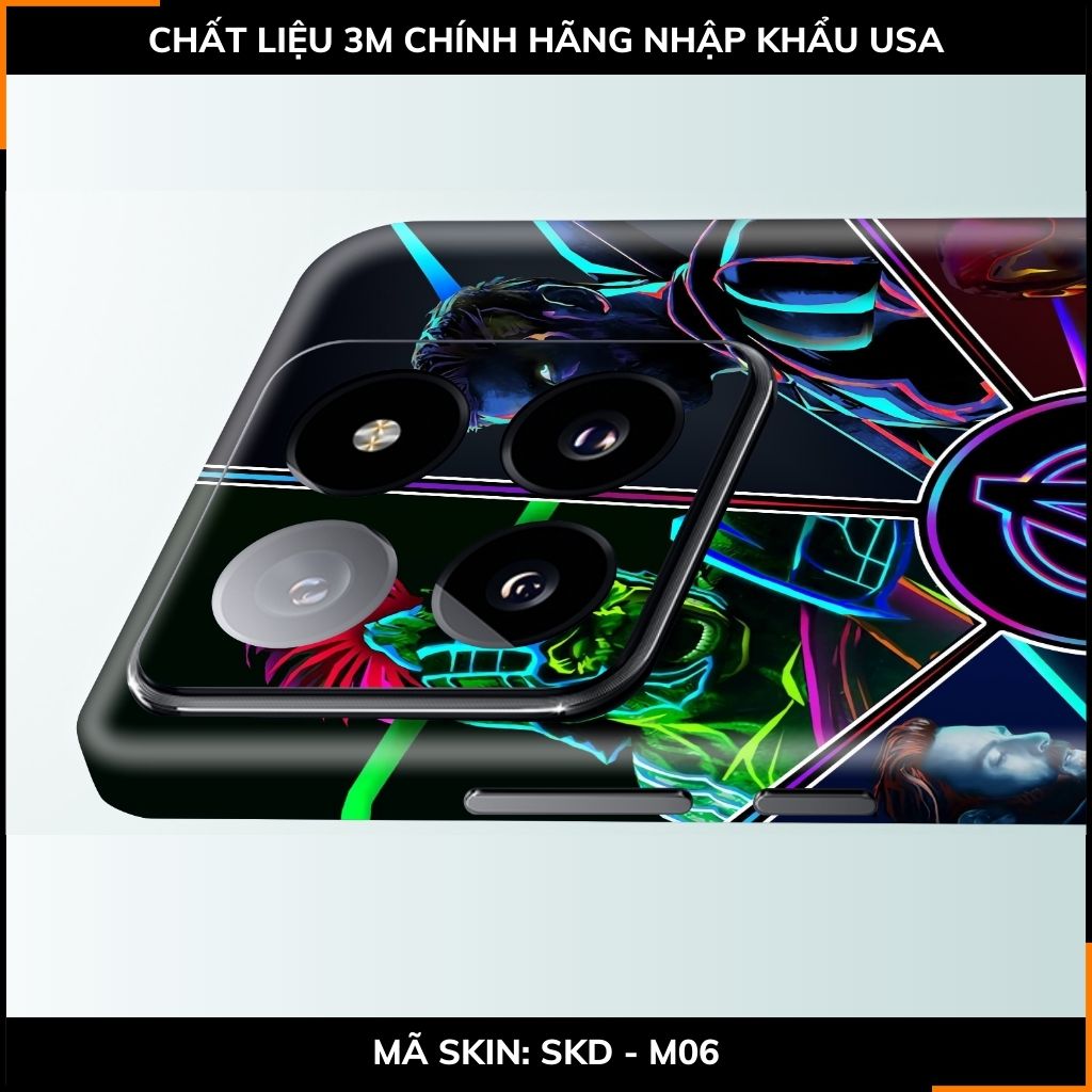 Dán skin điện thoại Xiaomi Mi 14 , Mi 14 Pro full body và camera nhập khẩu chính hãng USA in hình MAVEL - SKD M06 phụ kiện điện thoại huỳnh tân store