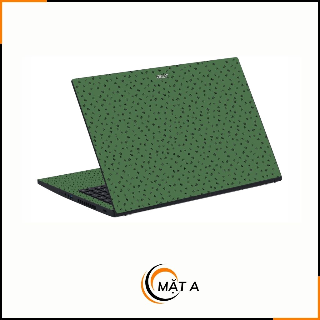 Dán skin laptop asus, dell , acer, hp, msi chính hãng ORAFOL nhập khẩu ĐỨC - SKIN 3M - LAPTOP - MANY STICKER GREEN  - SK B14 05 phụ kiện điện thoại huỳnh tân store