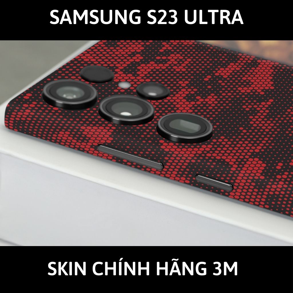 Dán skin điện thoại Samsung S23 Ultra full body và camera nhập khẩu chính hãng USA phụ kiện điện thoại huỳnh tân store - MAMBA RED - Warp Skin Collection