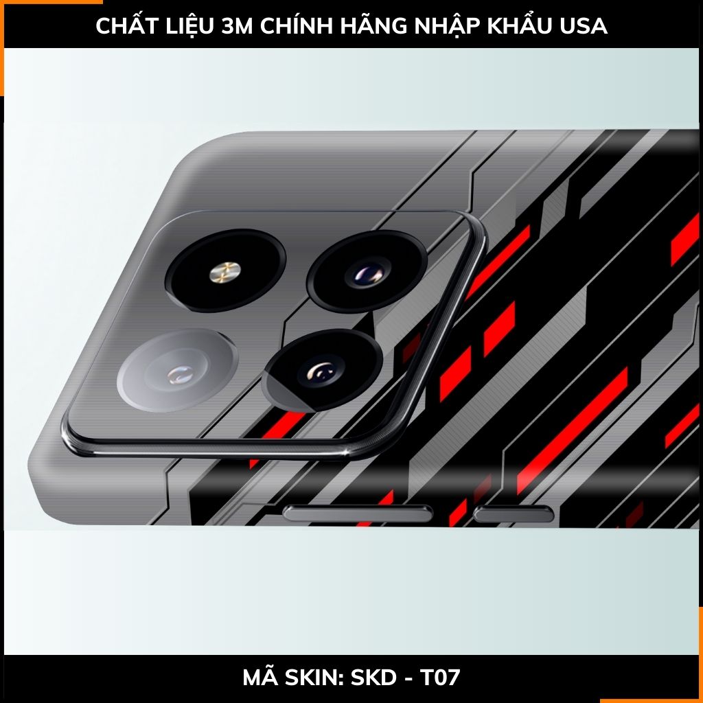Dán skin điện thoại Xiaomi Mi 14 , Mi 14 Pro full body và camera nhập khẩu chính hãng USA in hình TECHNOLOGIC - SKD T07 phụ kiện điện thoại huỳnh tân store