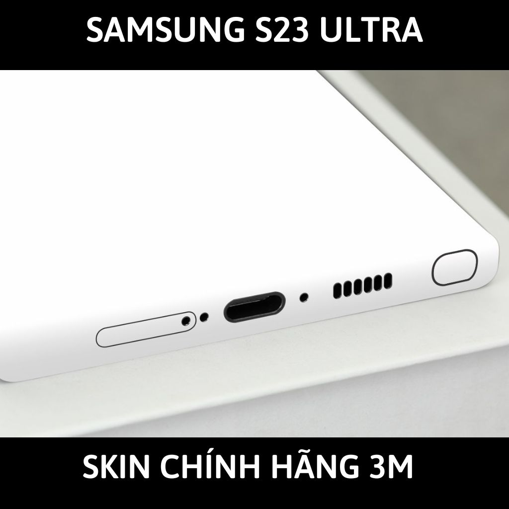 Dán skin điện thoại Samsung S23 Ultra full body và camera nhập khẩu chính hãng USA phụ kiện điện thoại huỳnh tân store - TRỐNG ĐỒNG WHITE - Warp Skin Collection