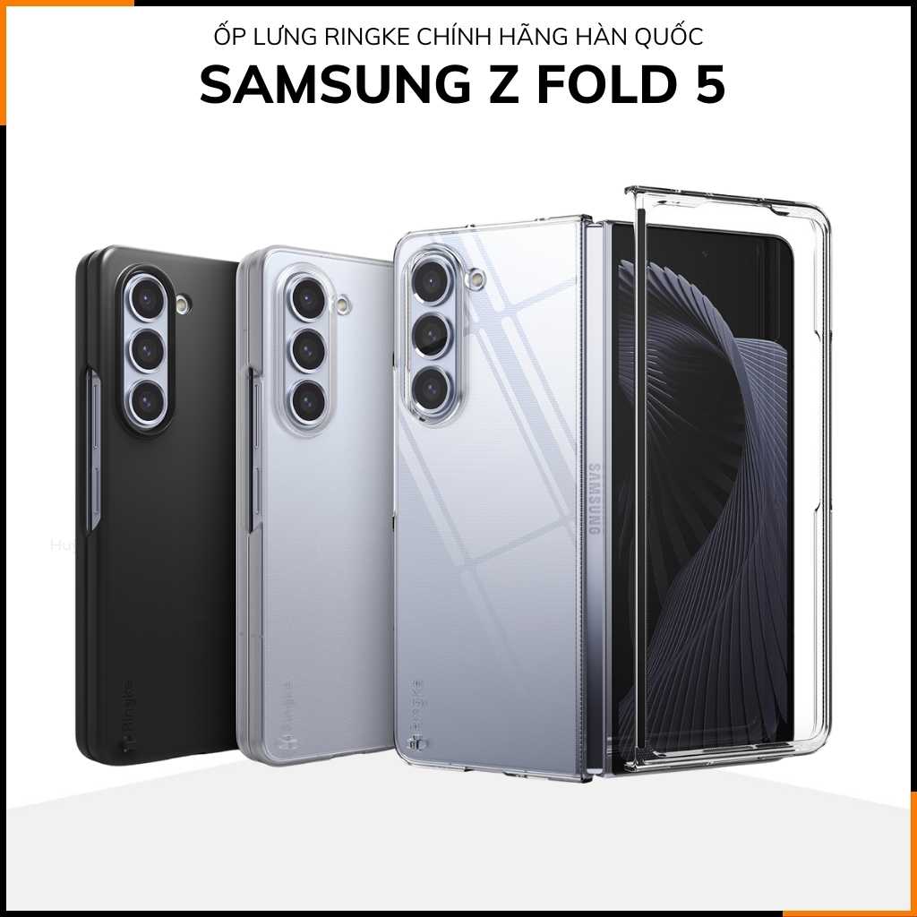 Ốp lưng samsung z fold 5 RINGKE chính hãng trong suốt chống sốc FUSION X chống ố vàng phụ kiện điện thoại huỳnh tân