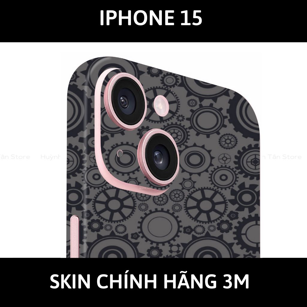 Dán skin điện thoại Iphone 15, Iphone 15 Plus full body và camera nhập khẩu chính hãng USA phụ kiện điện thoại huỳnh tân store - BÁNH RĂNG - Warp Skin Collection
