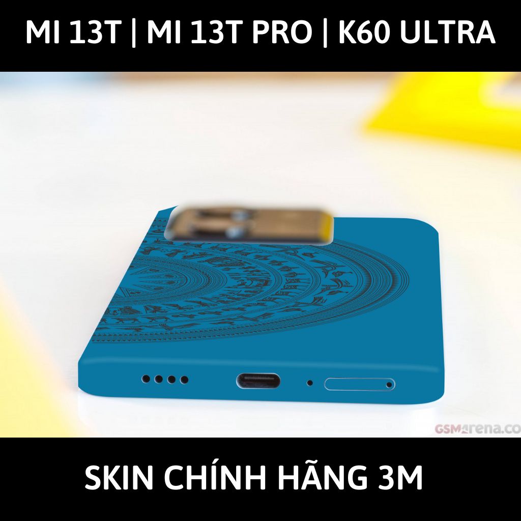 Dán skin điện thoại Mi 13T | Mi 13T Pro  | K60 Ultra full body và camera nhập khẩu chính hãng USA phụ kiện điện thoại huỳnh tân store - NỬA TRỐNG ĐỒNG BLUE - Warp Skin Collection