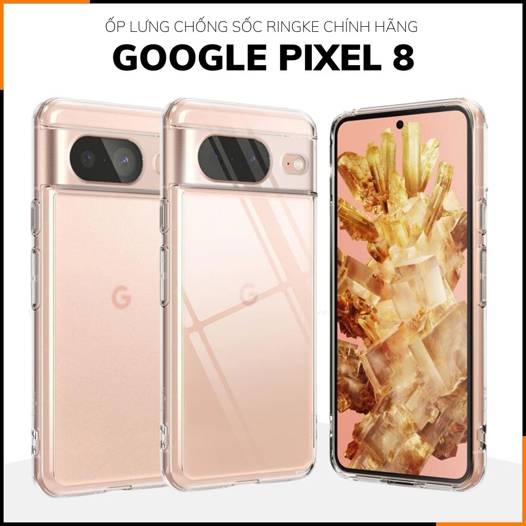 Ốp lưng google pixel 8 RINGKE chính hãng trong suốt chống sốc FUSION X chống ố vàng phụ kiện điện thoại huỳnh tân