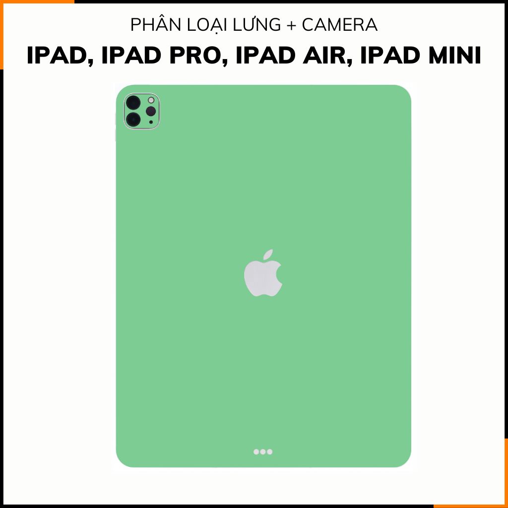 Dán skin ipad , ipad pro, ipad air , ipad mini full body và camera chính hãng 3M - PASTEL SEAFOAM GREEN - SK-A02-02 phụ kiện điện thoại huỳnh tân store
