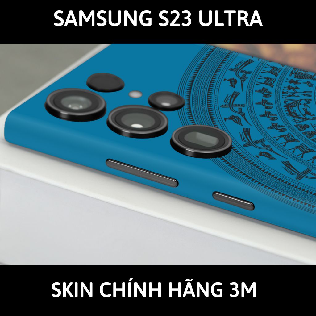 Dán skin điện thoại Samsung S23 Ultra full body và camera nhập khẩu chính hãng USA phụ kiện điện thoại huỳnh tân store - NỬA TRỐNG ĐỒNG BLUE - Warp Skin Collection