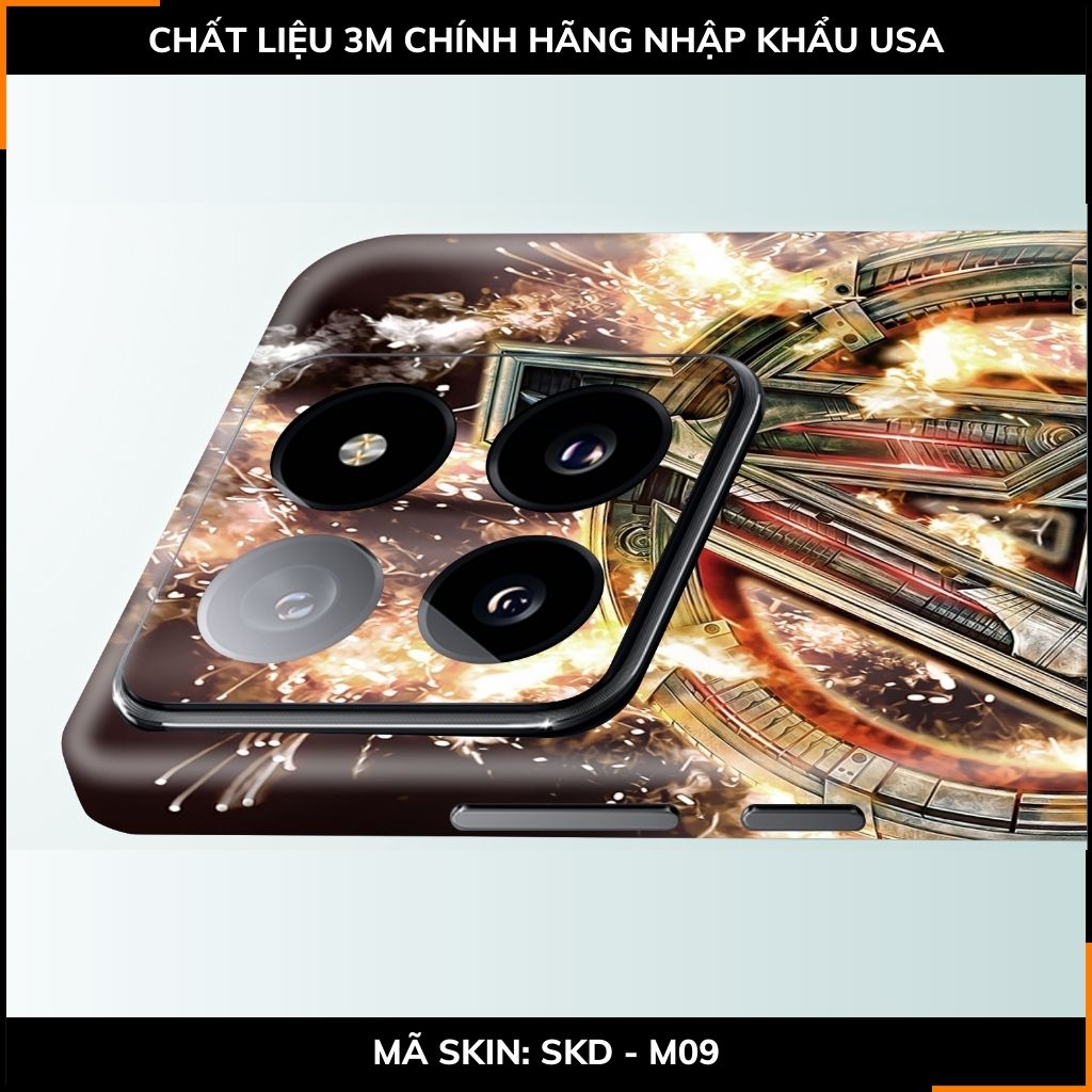 Dán skin điện thoại Xiaomi Mi 14 , Mi 14 Pro full body và camera nhập khẩu chính hãng USA in hình MAVEL - SKD M09 phụ kiện điện thoại huỳnh tân store