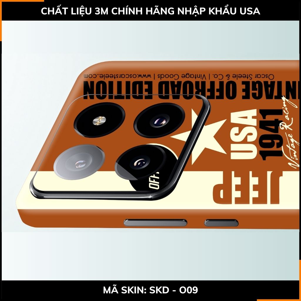 Dán skin điện thoại Xiaomi Mi 14 , Mi 14 Pro full body và camera nhập khẩu chính hãng USA in hình VINTAGE RACING - SKD O09 phụ kiện điện thoại huỳnh tân store