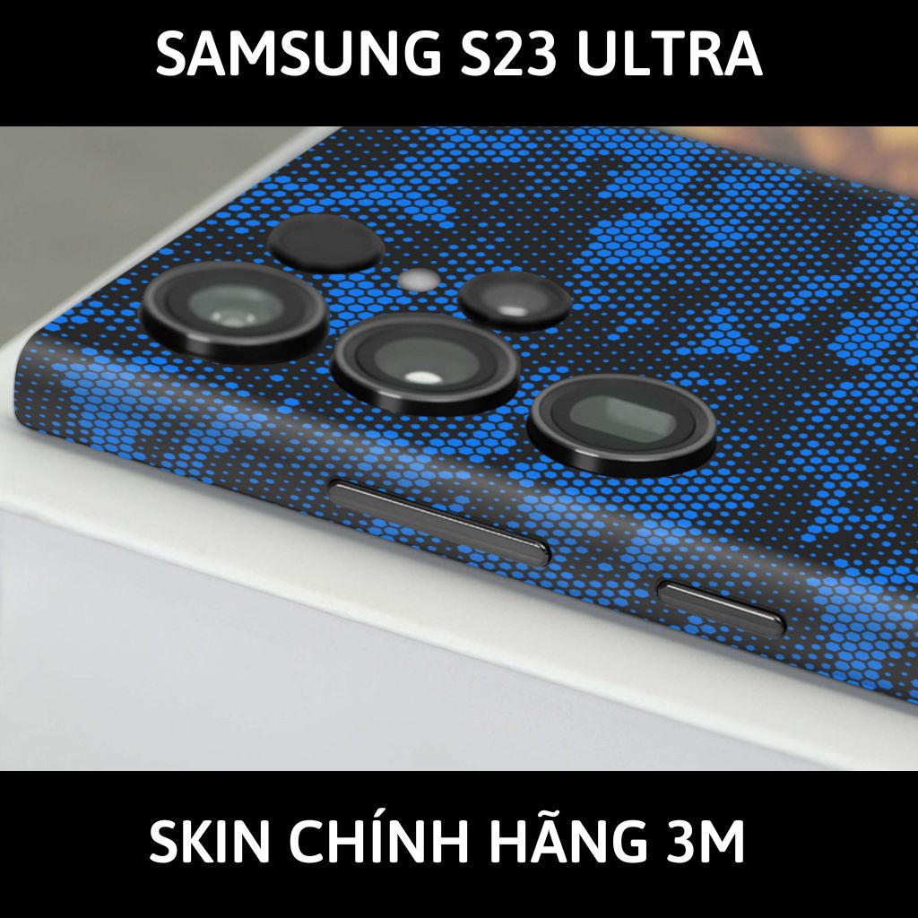 Dán skin điện thoại Samsung S23 Ultra full body và camera nhập khẩu chính hãng USA phụ kiện điện thoại huỳnh tân store - MAMBA BLUE - Warp Skin Collection