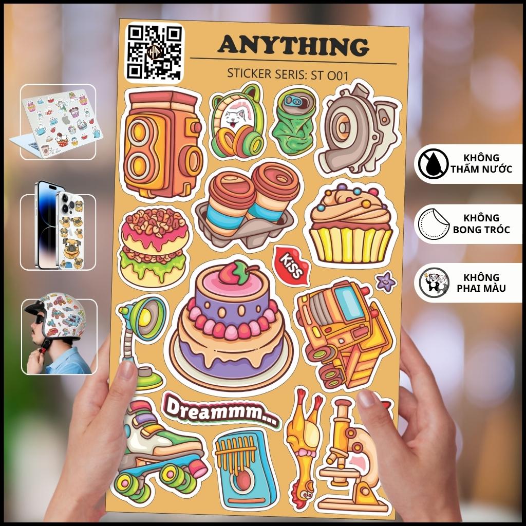 Hình dán sticker Anything ST O01 chống thấm xước dán và gỡ bỏ dễ dàng không để lại keo trang trí mũ bảo hiểm điện thoại phụ kiện huỳnh tân store
