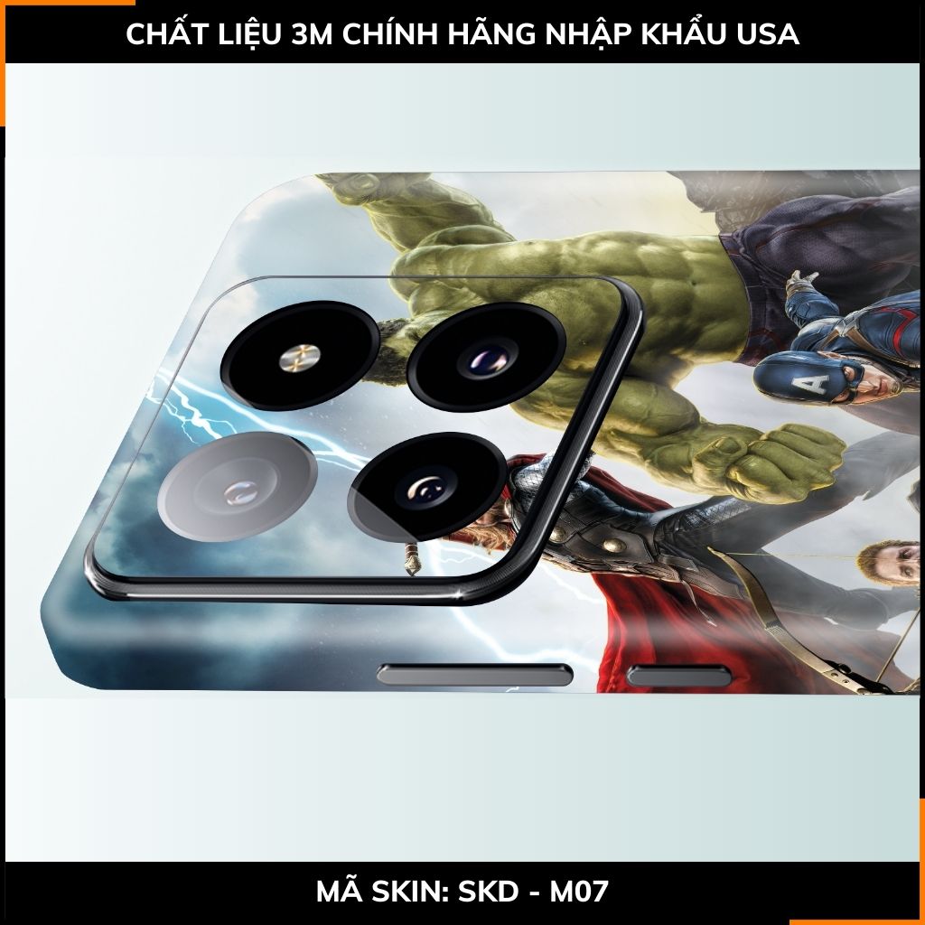 Dán skin điện thoại Xiaomi Mi 14 , Mi 14 Pro full body và camera nhập khẩu chính hãng USA in hình MAVEL - SKD M07 phụ kiện điện thoại huỳnh tân store