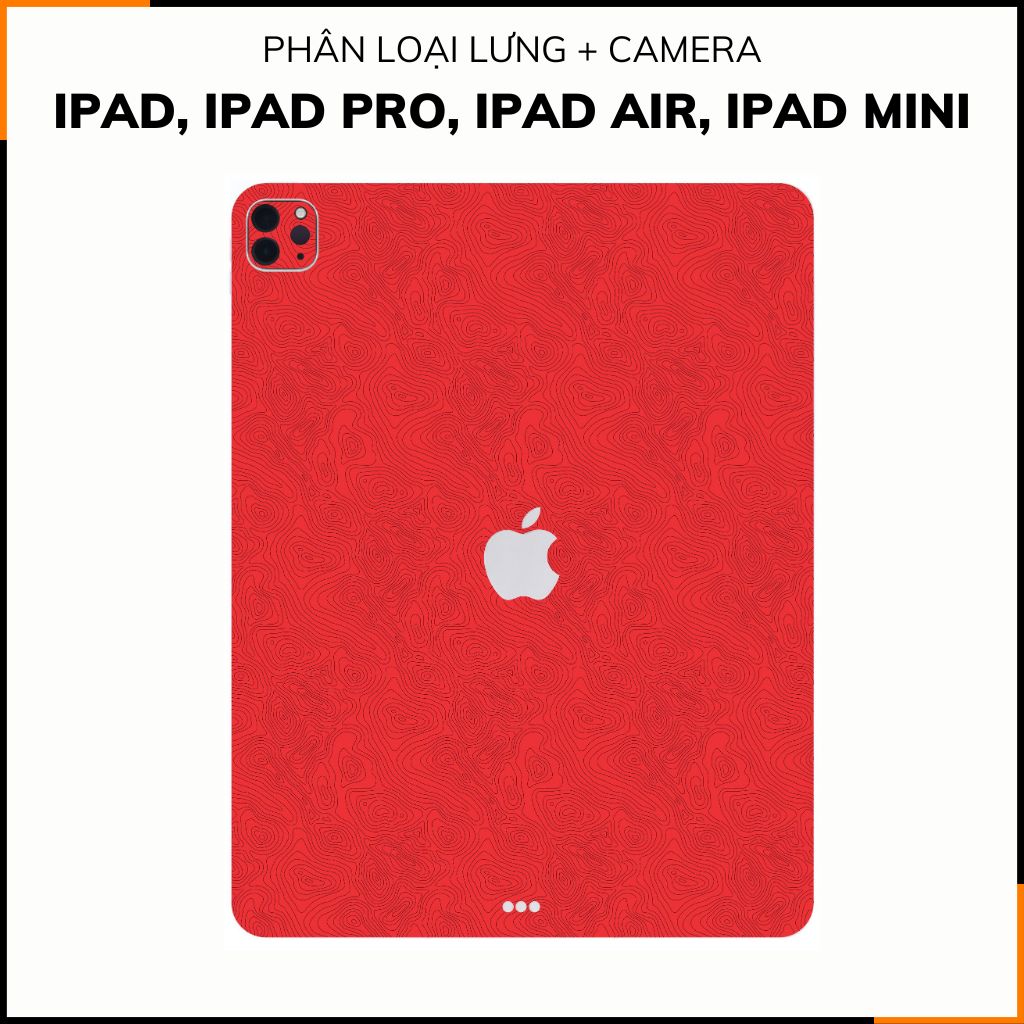 Dán skin ipad , ipad pro, ipad air , ipad mini full body và camera chính hãng 3M - MAP RED - SK B13 01 phụ kiện điện thoại huỳnh tân store