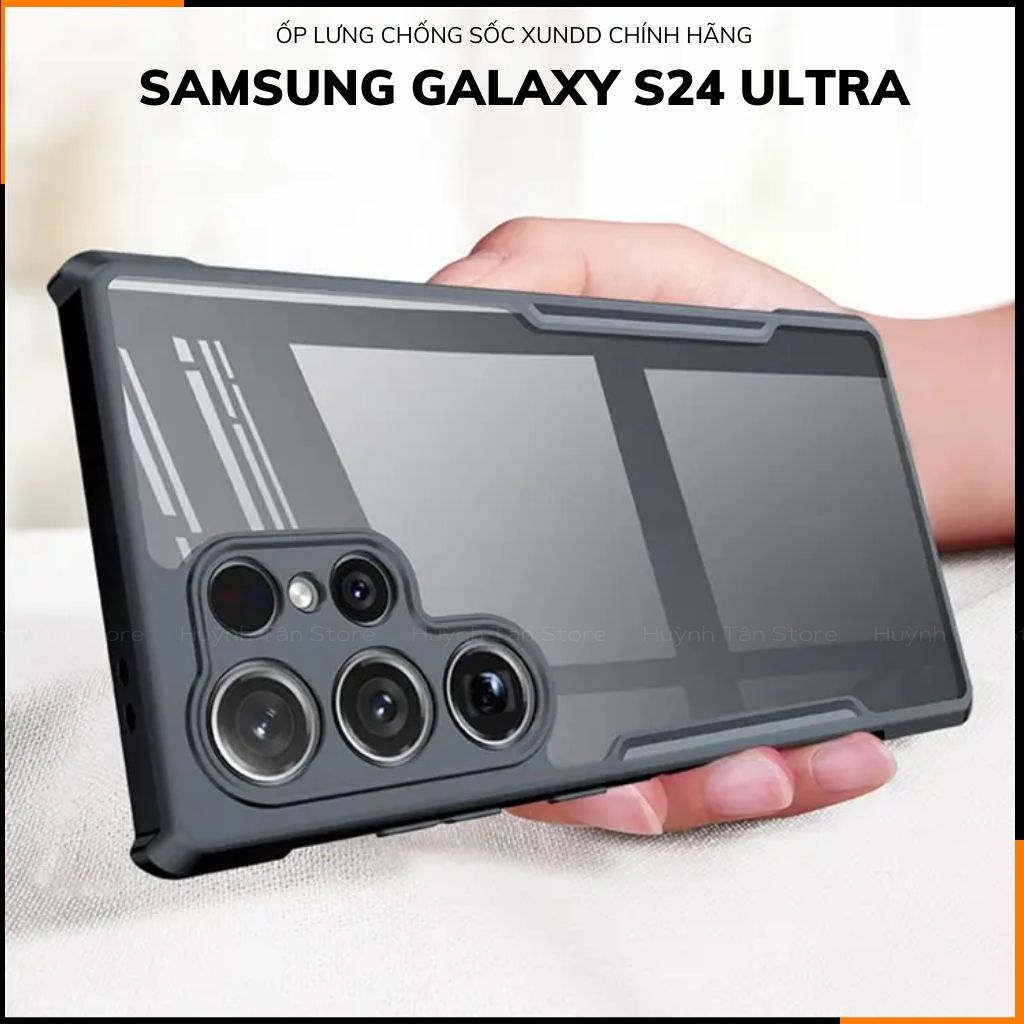Ốp lưng samsung s24 ultra chống sốc xundd bảo vệ camera chính hãng chống ố vàng phụ kiện điện thoại huỳnh tân store