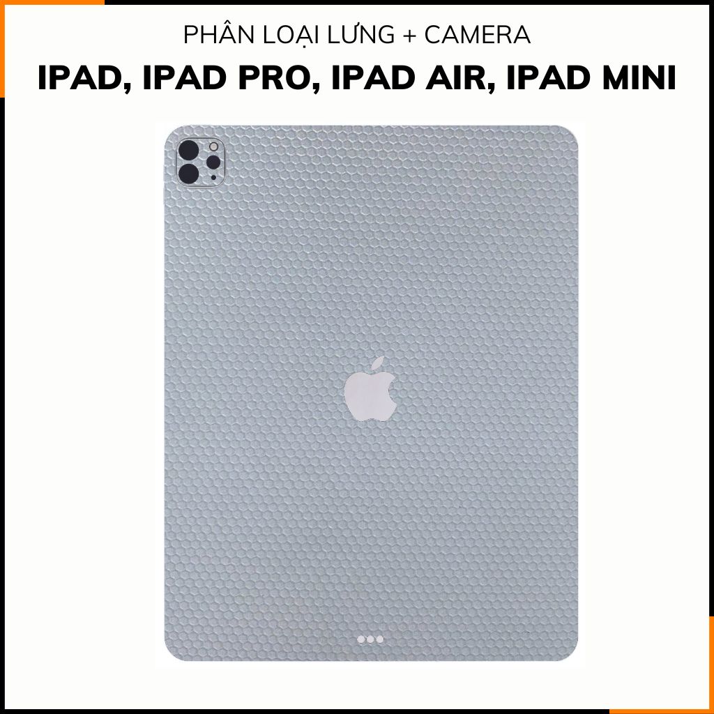 Dán skin ipad , ipad pro, ipad air , ipad mini full body và camera chính hãng 3M - MATRIX WHITE - SK-B11-02 phụ kiện điện thoại huỳnh tân store