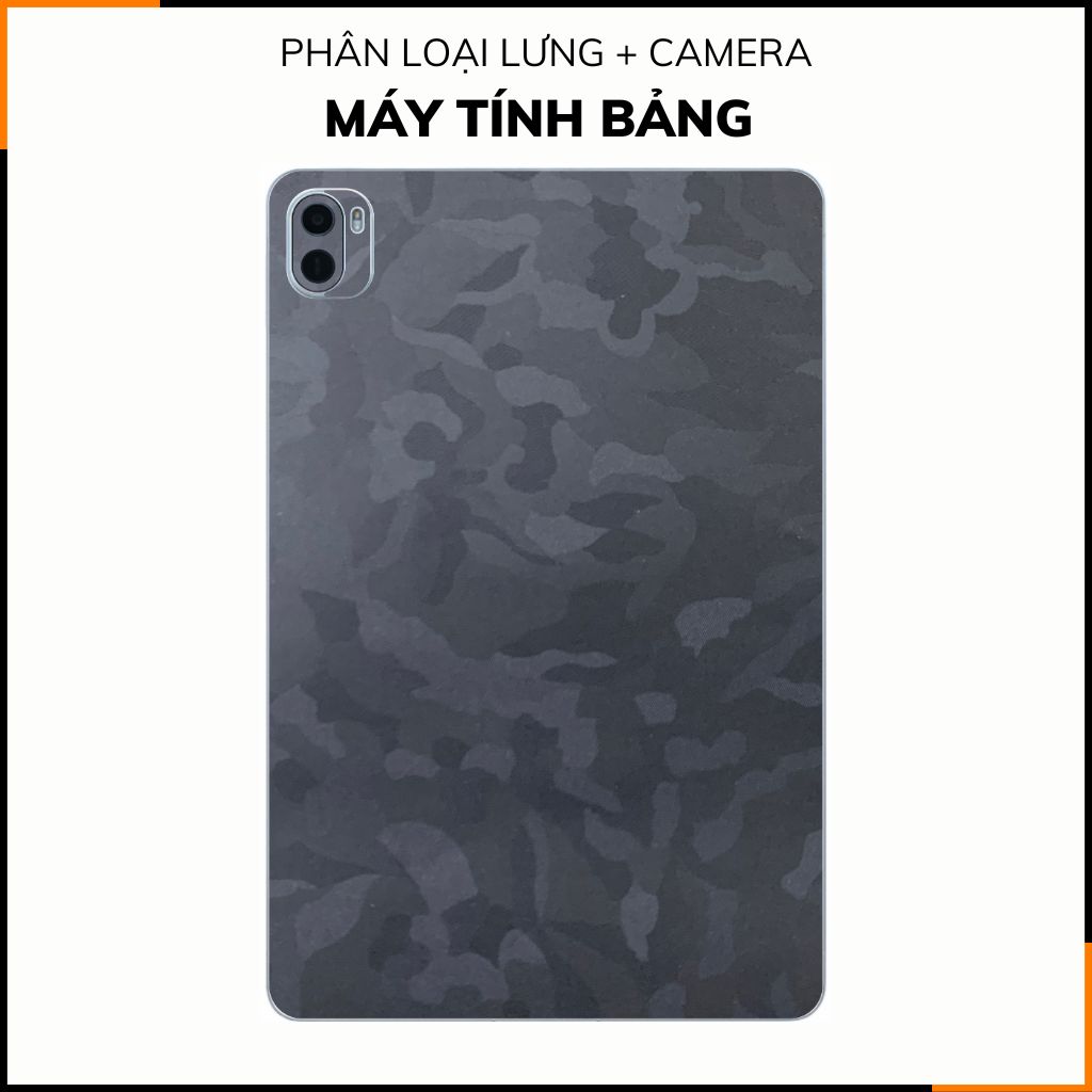 Dán skin máy tính bảng xiaomi, huawei, oppo, lenovo, google, microsoft, vivo  full body và camera chính hãng ORAFOL nhập khẩu từ ĐỨC MÁY TÍNH BẢNG  - CAMO BLACK -  SK B12 01 phụ kiện điện thoại huỳnh tân store